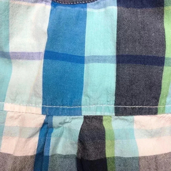 Izod Blue Plaid Button Up  Shirt Size 3T - Picture 16 of 16